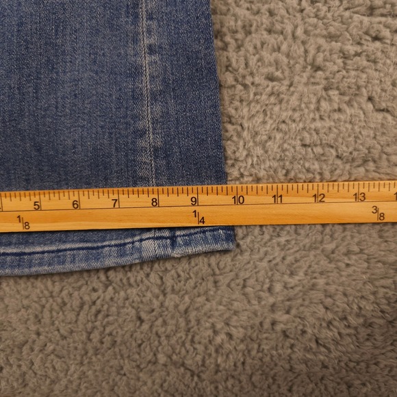 Pilcro Jeans Women 30 Blue The Icon Flare Distressed Stretch Denim Anthropologie - Picture 9 of 16